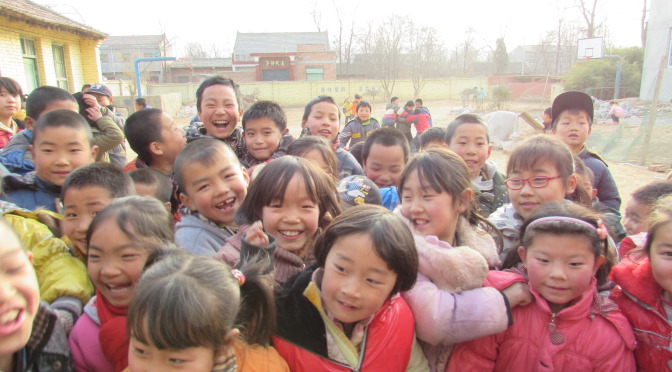 Children in 坡头村中国。